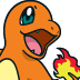 Charmander Twitch chat badge from the First Partners badge drop
