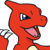 Charmeleon Twitch chat badge, evolved from the Charmander badge