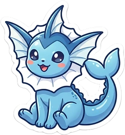 Vaporeon sticker by LoverGirlPlays